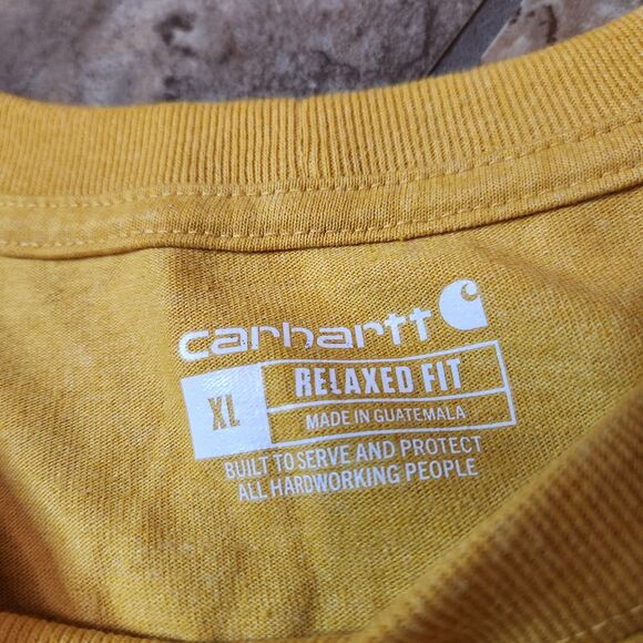 Carhartt Men’s XL Short Sleeve T-Shirt | Relaxed Fit, Honey - Picture 4 of 7